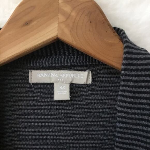 Banana Republic Gray Striped Open Cardigan - Picture 2 of 12